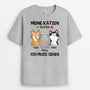 3482AGE2 meine katzen rufen ich muss gehen  lustiges t shirt fur katzenliebhaber personalisiert