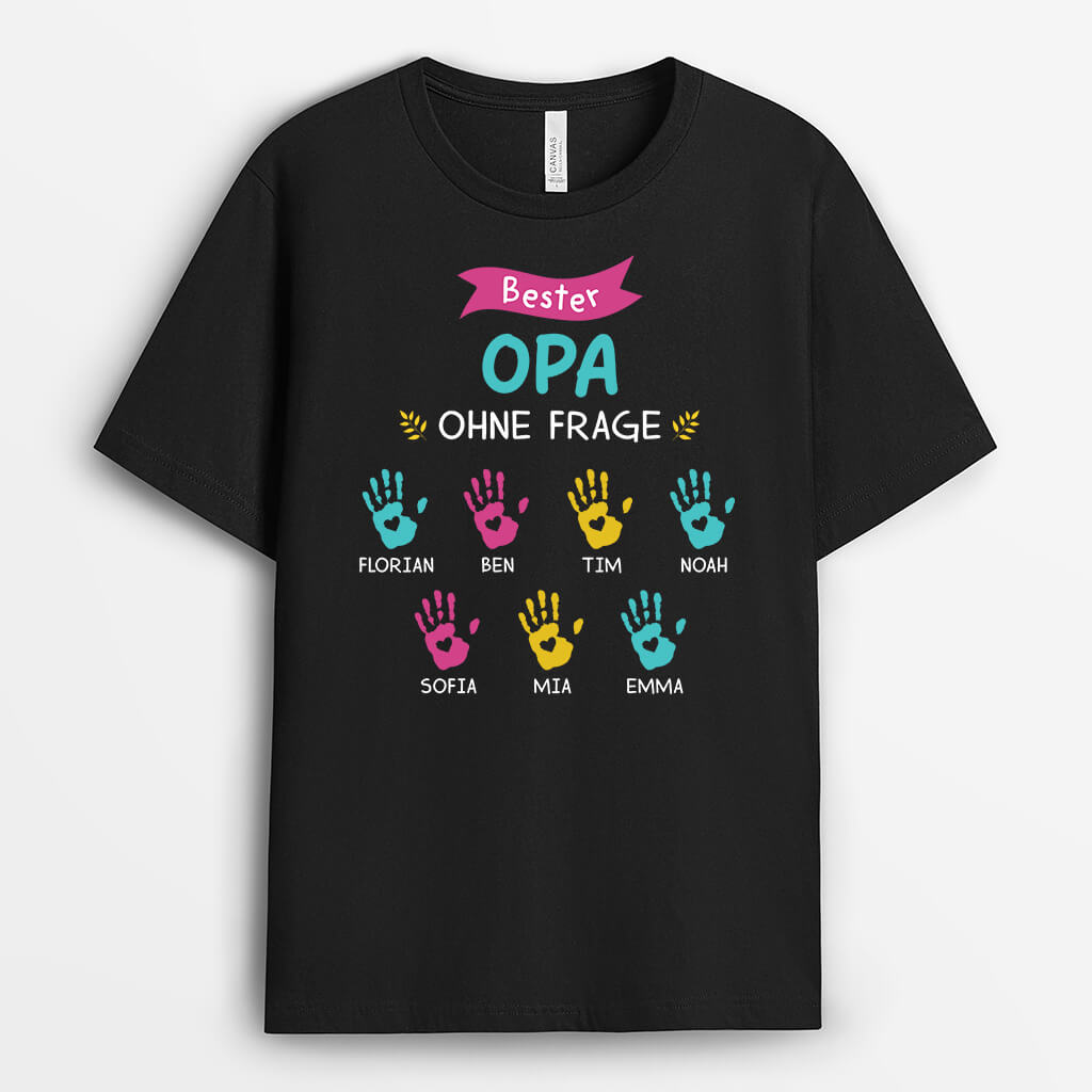 3495AGE2 beste oma mama ohne frage  personalisiertes t shirt fur damen