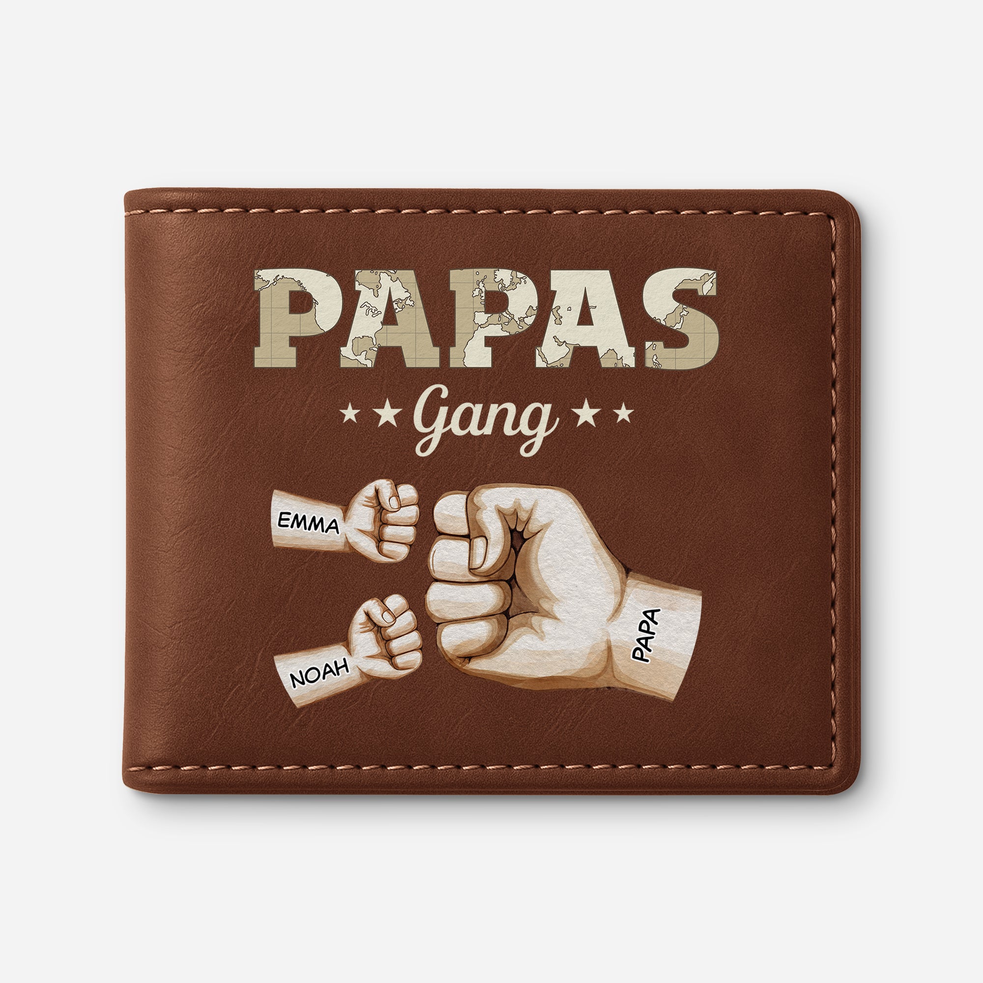 3508JGE1 papas gang mit fausten weltkarte personalisierte geldborse herren_ 3508J5I3B