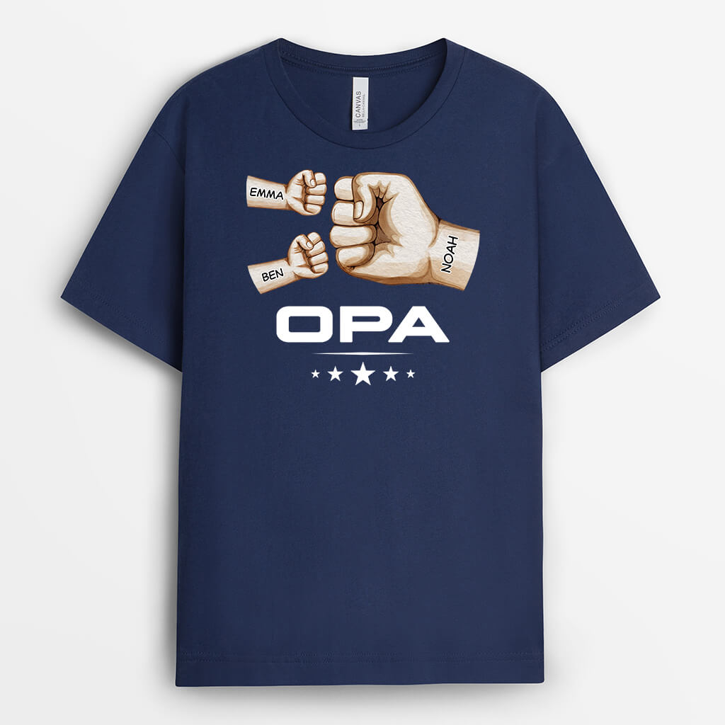 3509AGE2 papas  personalisiertes t shirt fur papas mit faustmotiv im aquarellstil