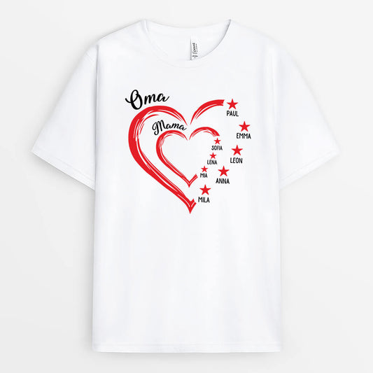 3525AGE2 opa papa das herz kinder die sterne  personalisieretes t shirt fur opas und papas