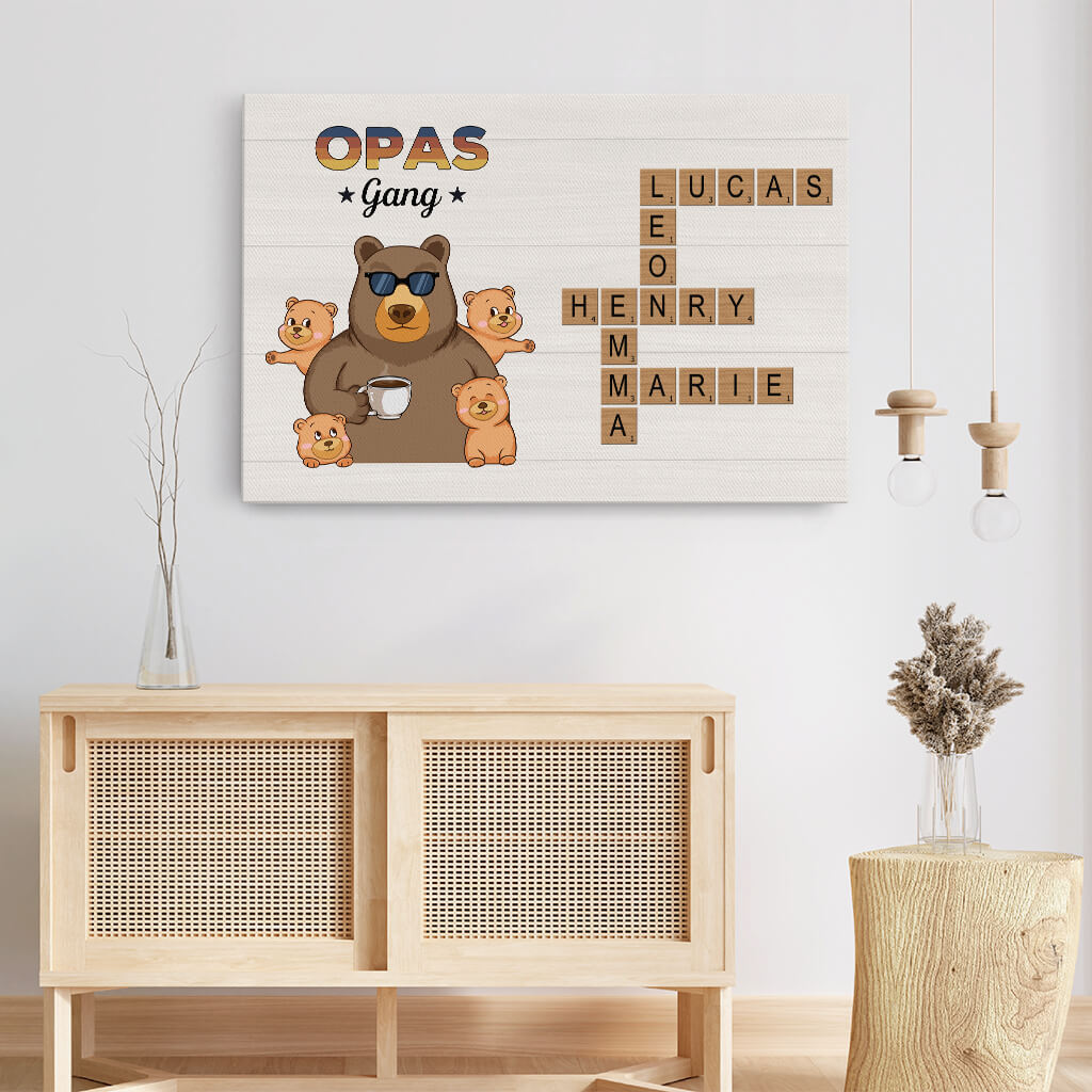 3527CGE3 opas bande bar kreuzwortratsel  personalisierte leinwand fur opas