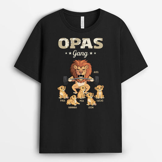 3551AGE1 opas papas bande lowe karte  lustiges t shirt fur manner personalisieren