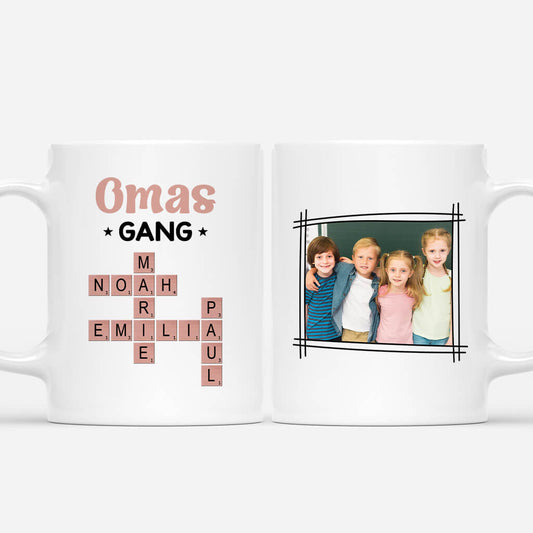 3590MGE1 opas gang  personalisierte kreuzwortratsel tasse mit foto