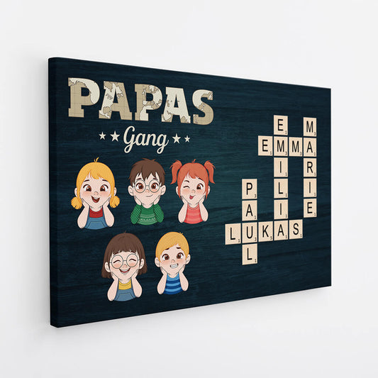 3597CGE2 omas mamas gang personalisierte leinwand fur mama oma mit kreuzwortratsel design 3957c