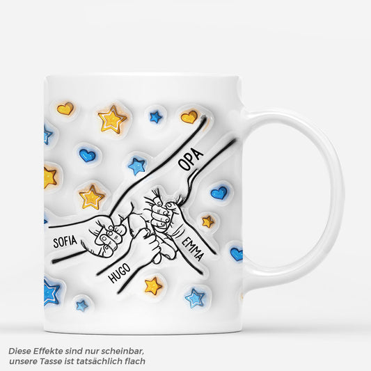 3605MGE1 opa und enkelkinder hand in hand sterne und herzen  personalisierte tasse mit 3d inflated effekt fur opas_984fb2a0 7d29 4ba3 8370 beb9f6fd79de