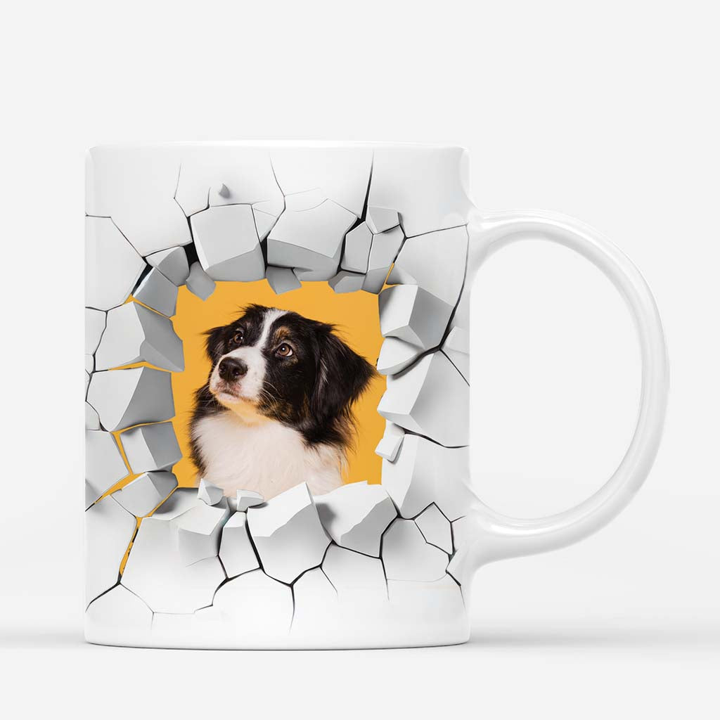 3634MGE2 familie bilder  personalisierte 3d tasse mit gebrochenem wandeffekt fur die familie