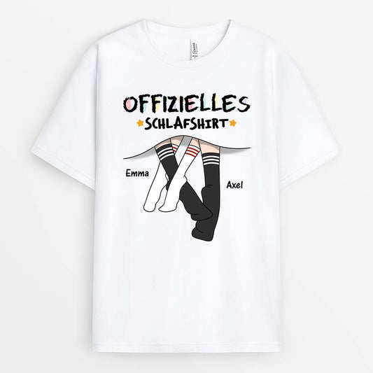 3650AGE1 offizielles schlaf shirt zwei paar socken  personalisiertes t shirt fur paare