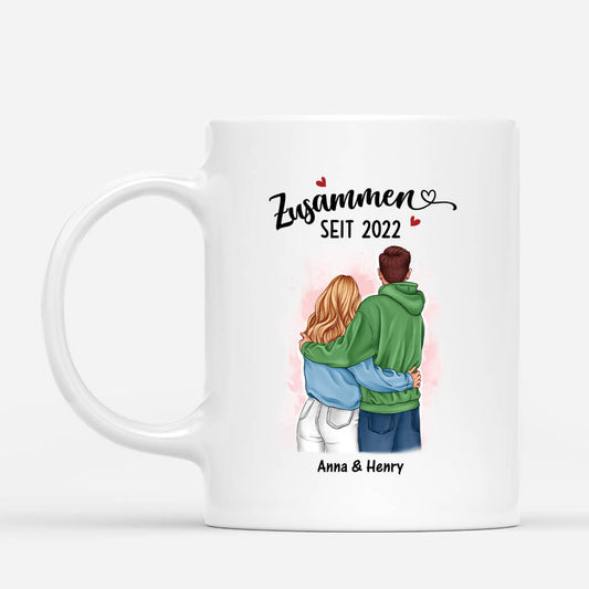 3653MGE1 zusammen zeit  personalisierte tasse fur paare zum jahrestag