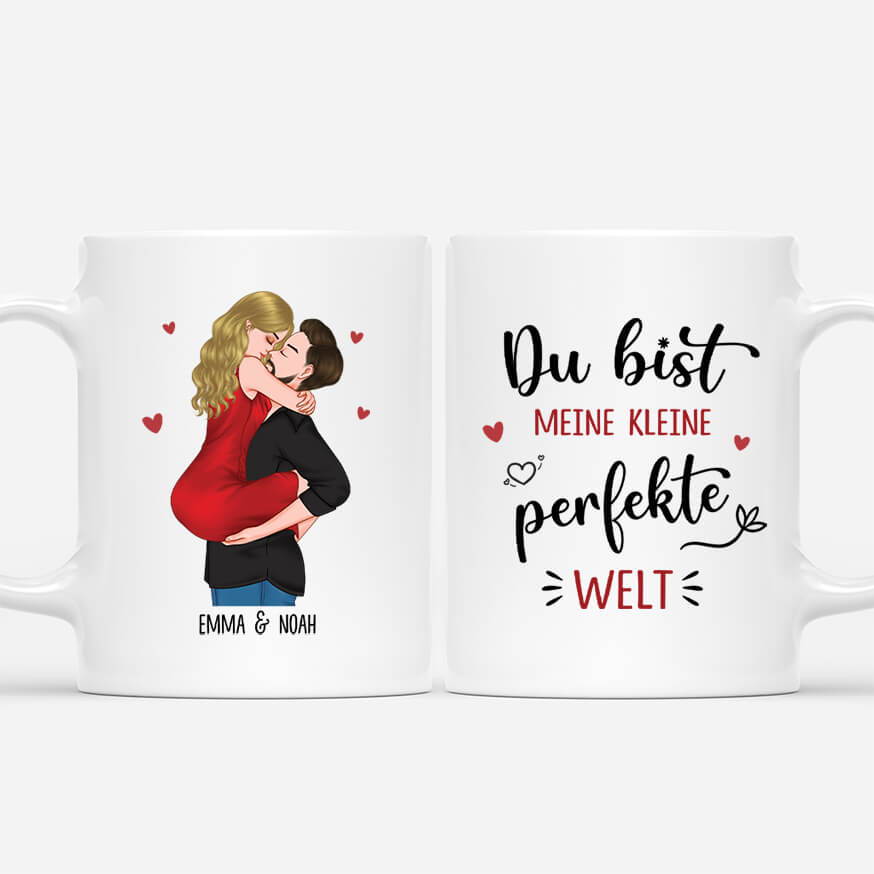 3660MGE1 du bist meine kleine perfekte welt  personalisierte tasse fur parchen