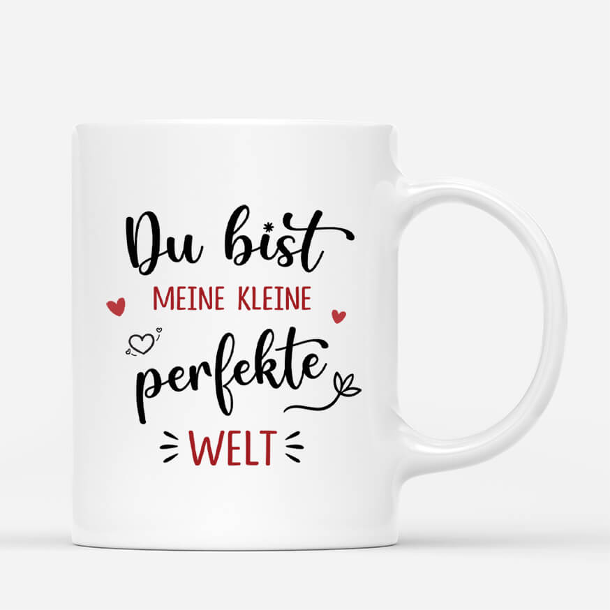 3660MGE3 du bist meine kleine perfekte welt  personalisierte tasse fur parchen