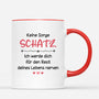 3661MGE3 keine sorge schatz ich werde dich fur den rest deines lebens nerven  lustige tasse fur paare mit gesicht personalisieren