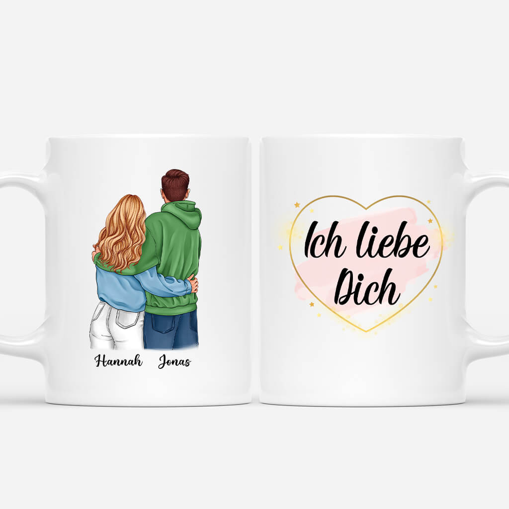 3663MGE1 ich liebe dich  personalisierte tasse fur paare