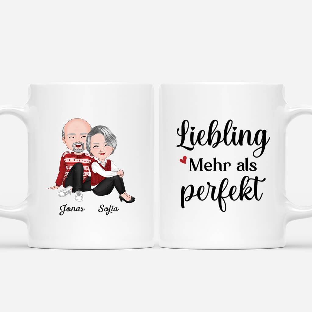 3666MGE1 liebling mehr als perfekt  personalisierte tasse fur paare