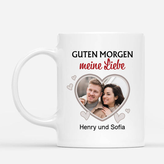 3670MGE1 guten morgen meine liebe  personalisierte tasse fur paare mit foto