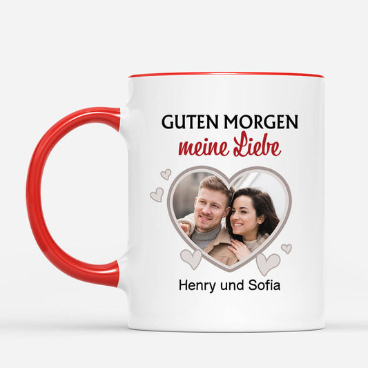 3670MGE2 guten morgen meine liebe  personalisierte tasse fur paare mit foto