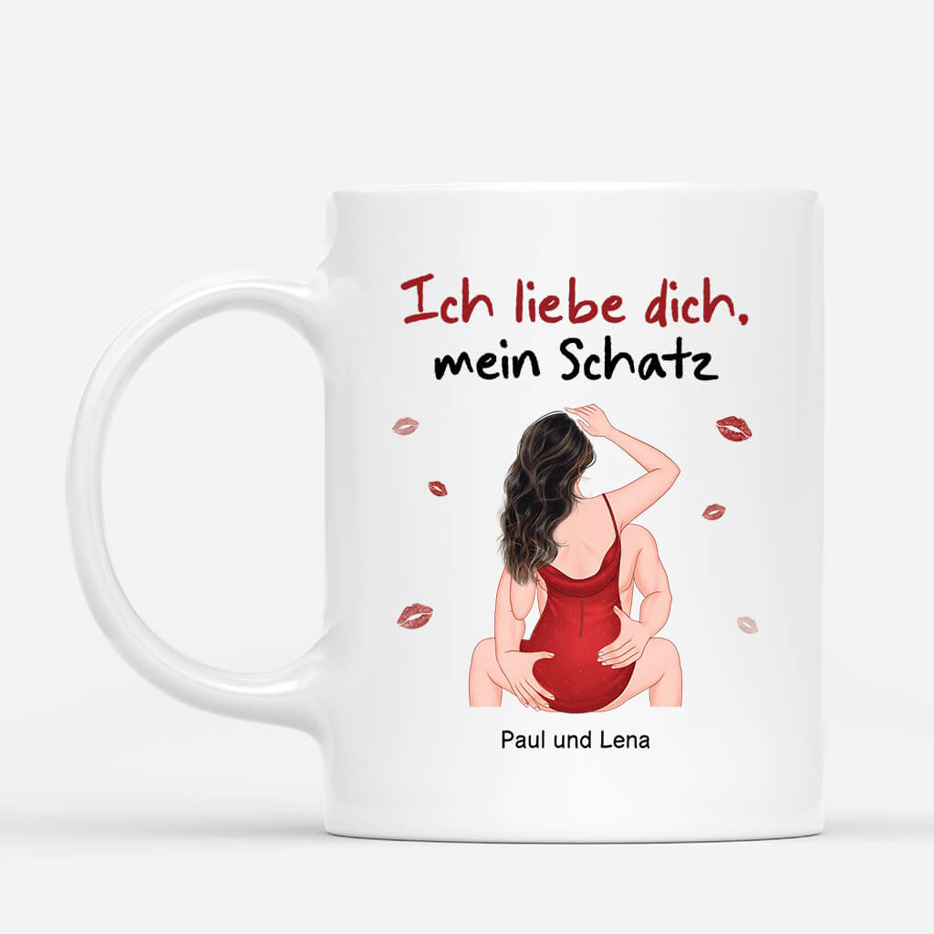 3671MGE1 ich liebe dich mein schatz  personalisierte tasse fur paare