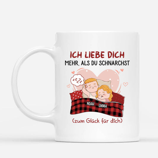 3672MGE1 ich liebe dich mehr als du schnarchst  lustige tasse fur paare personalisieren