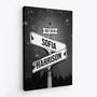 3674CGE2 stra_enschild mit wald und sternenmotiven im vintage stil  perrsonalisierte leinwand f_r paare