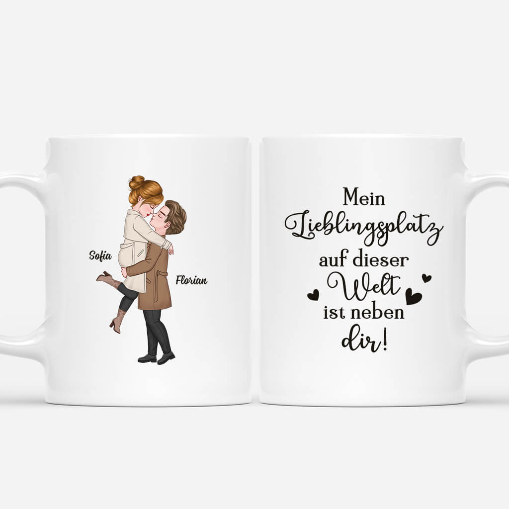 3700MGE1 mein lieblingsplatz auf dieser welt ist neben dir  romantische tasse fur paare personalisiert