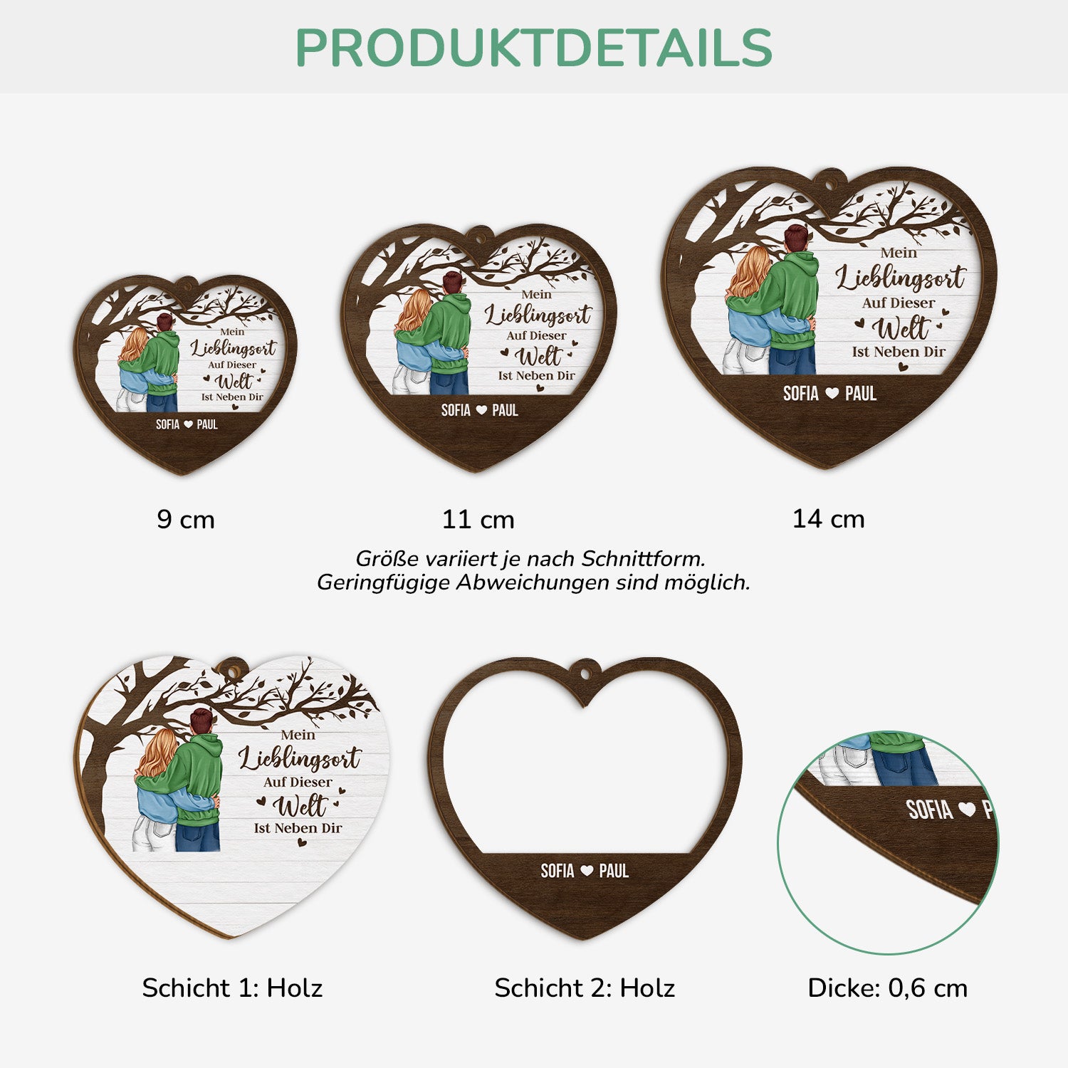 3766OGE3 meinlieblingsortaufderganzenweltistnebendir personalisierte 2 schicht holz ornamente paare 3766OKL0G_5d67432e e0b5 4d50 9561 b74a42119ff7