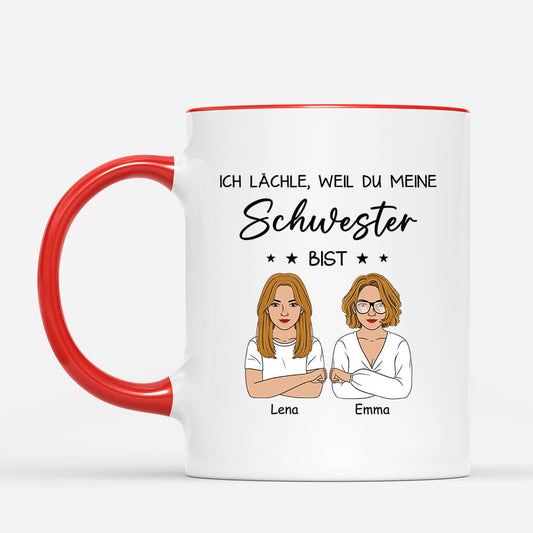 3830MGE2 ich lachle weil du mein geschwister bist  personalisierte tasse fur geschwister 3830M5H8E