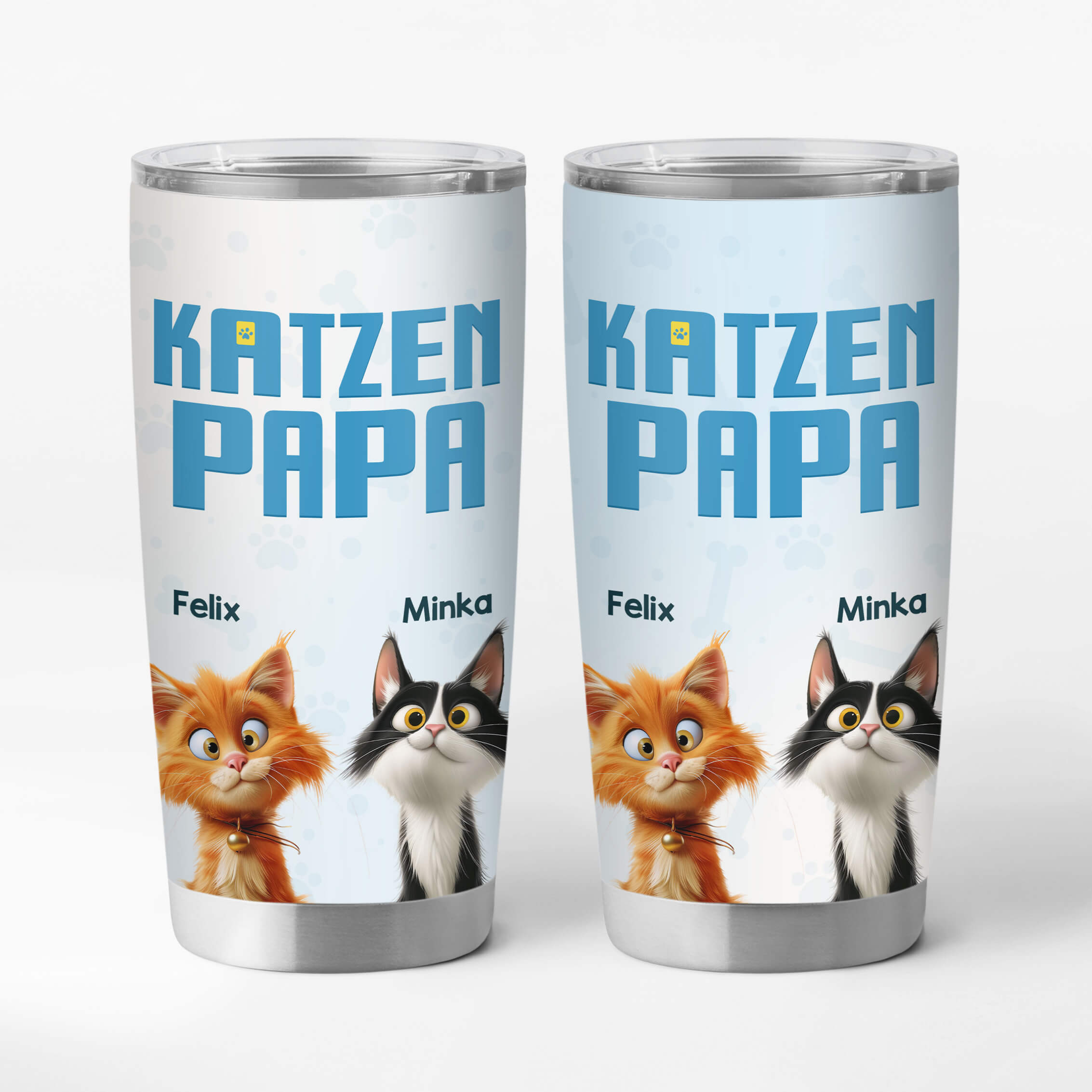 3833TGE1 katzenmama katzenpapa personalisierter thermobecher 20oz fur katzenliebhaber cartoon 3833T5I5D