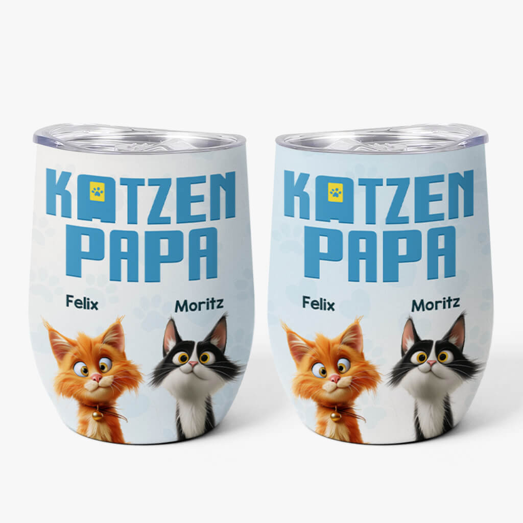 3833TGE1 katzenmama katzenpapa personalisierter weinbecher fur katzenliebhaber cartoon 3833T5I5D