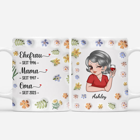 3898MGE1 3d druck effekt ehefrau mama oma seit personalisierte tasse fur mamas 3898MTL8C