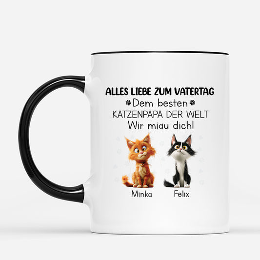 3969MGE2 alles liebe zum muttertag katzenmama personalisierte katzen tasse 3969M8T5D
