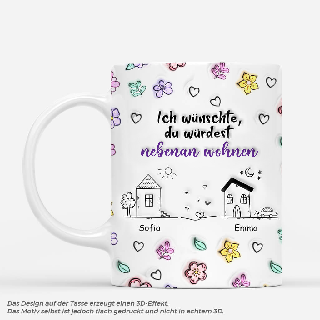 4081MGE1 3d druck effekt ich wunschte wir wurden naher wohnen blumen personalisierte tasse fur beste freunde 4081M9H5F_jpg