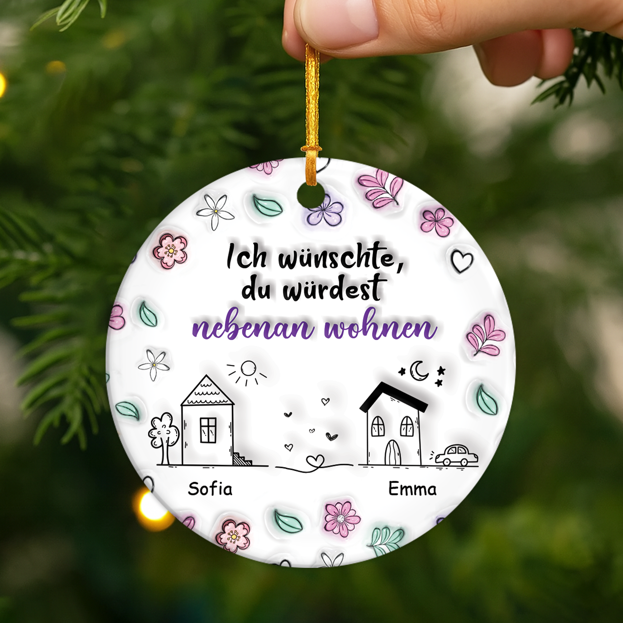 4081OGE2 3d druck effekt ich wunschte wir wurden naher wohnen personalisierte keramik ornamente_ beste freundinnen 4081O8U5F