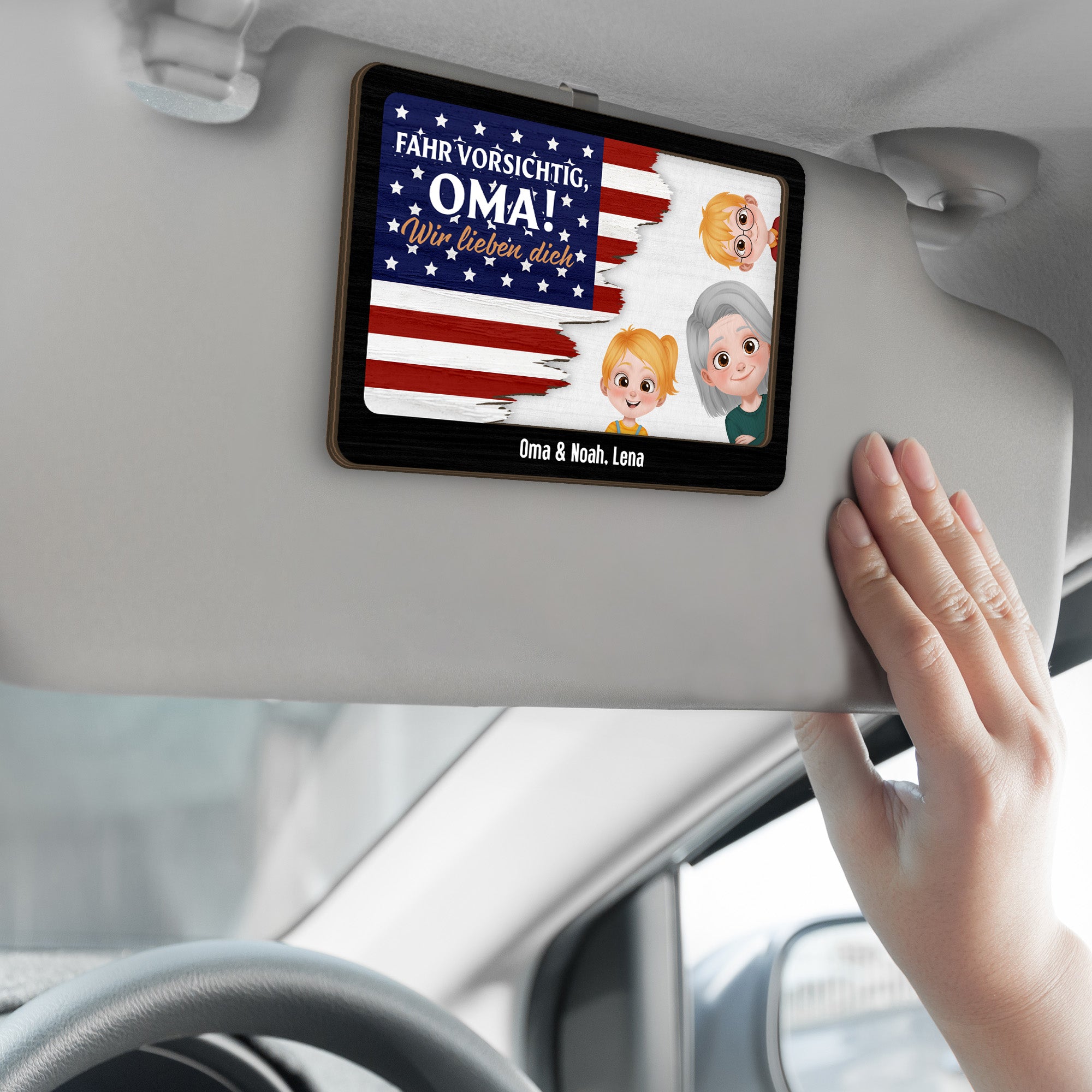 4098GGE2 fahr vorsichtig papa personalisierter auto visier clip fur papas 4098G5Q0B