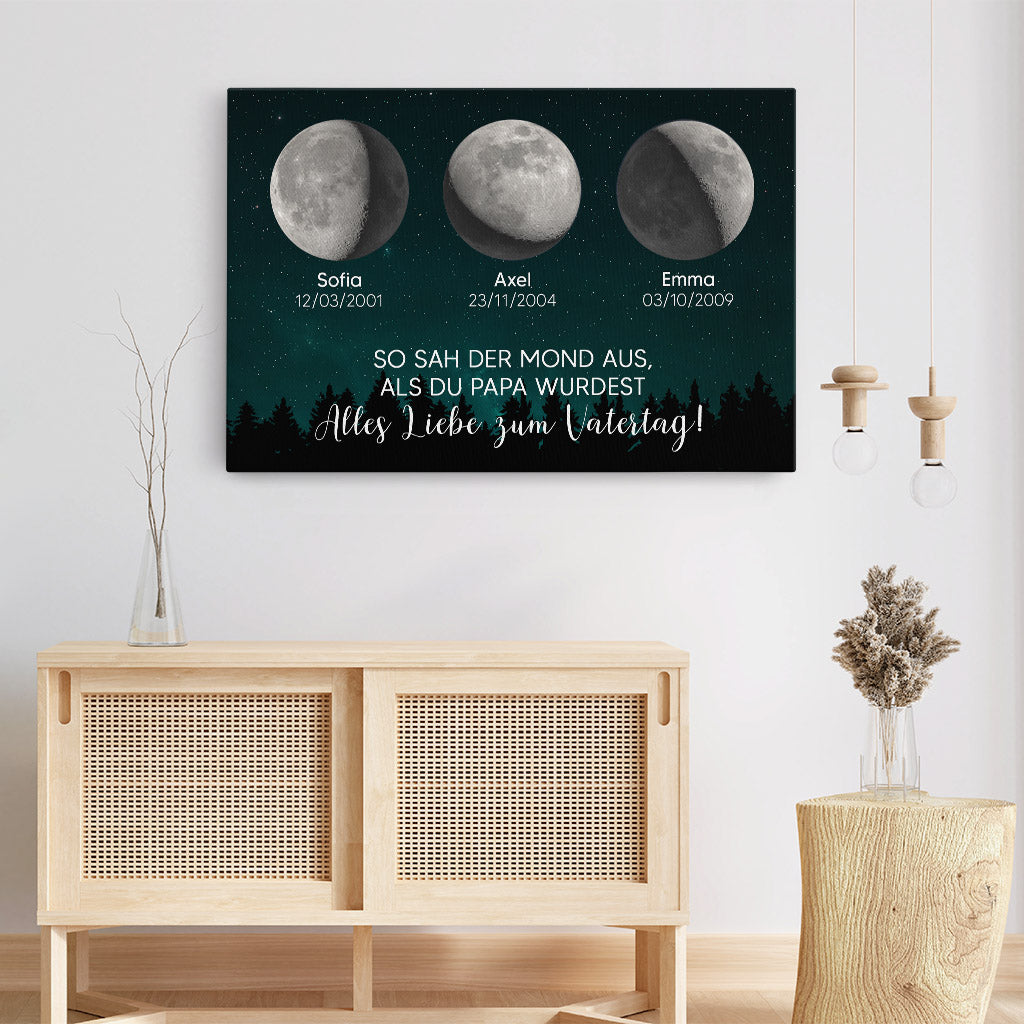 4105CGE1 alles gute zum vatertag mondphasen personalisierte leinwand papa 4105C8B5B