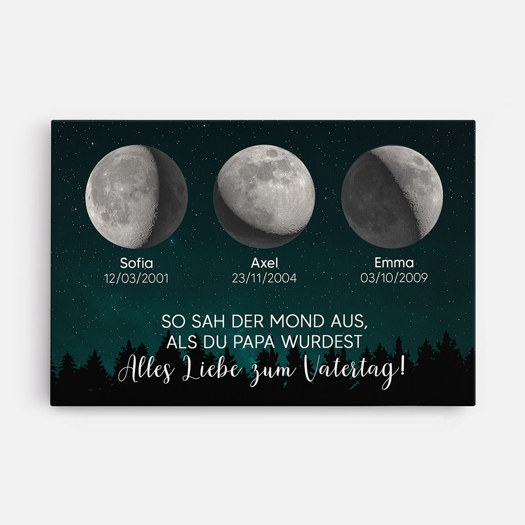 4105CGE2 alles gute zum vatertag mondphasen personalisierte leinwand papa 4105C8B5B
