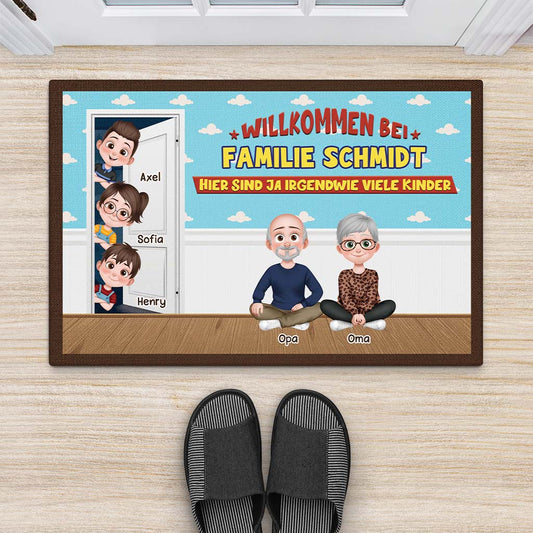 4118DGE2 willkommen bei fussmatte personalisiert familie_ 4118D3T0I