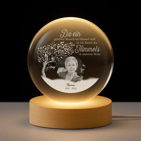 4126LGE1 ein stuck himmel wohnt nun bei uns weil du im himmel bist kristallkugel personalisiert foto mamapapa zur erinnerung 4126ltl5a_1404263d 5b47 4776 a961 09cd168b2cc7