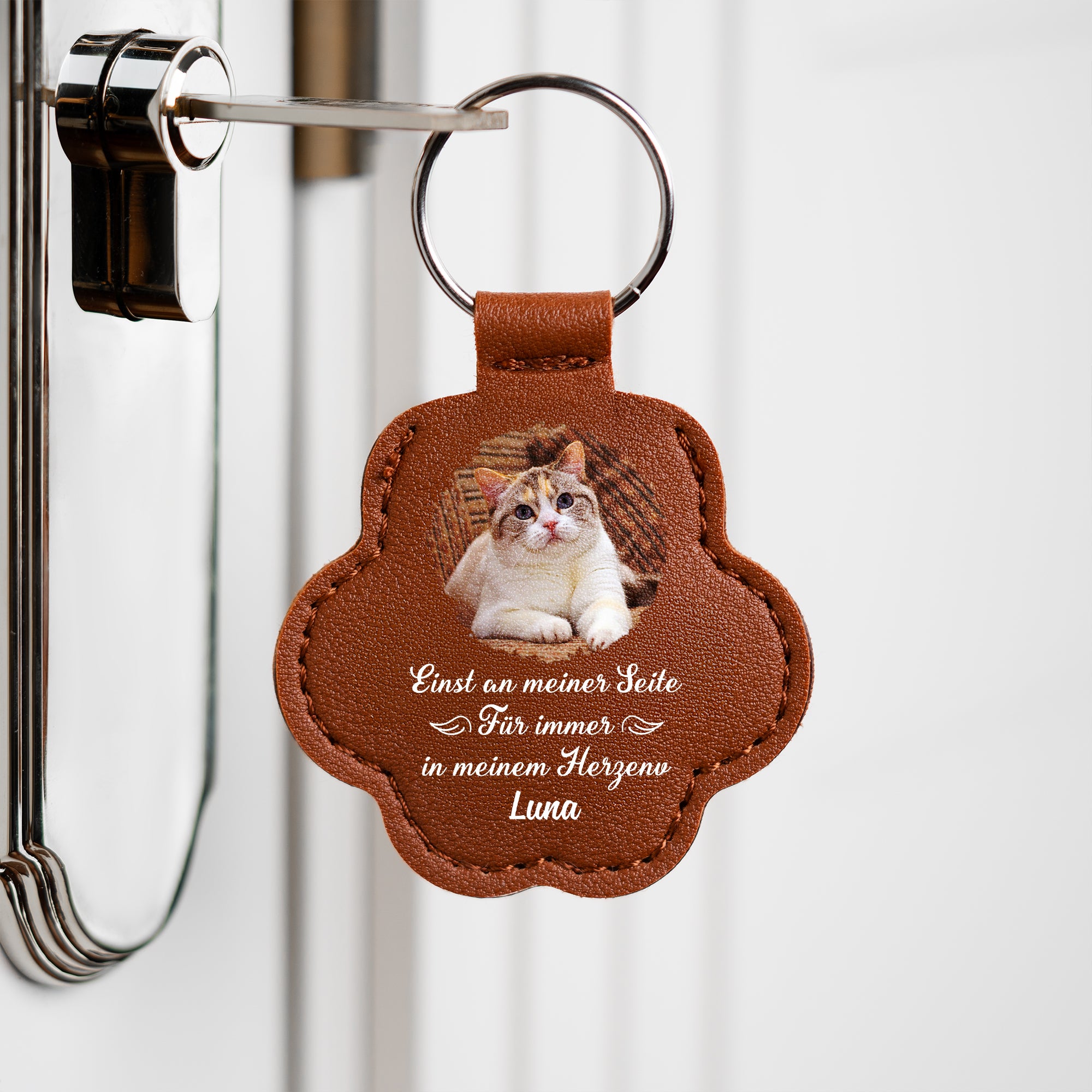 4135AGE2 fur immer in meinem herzen personalisierter schlusselanhanger hundehaare_ katze foto zur erinnerung 4135aj6p5a