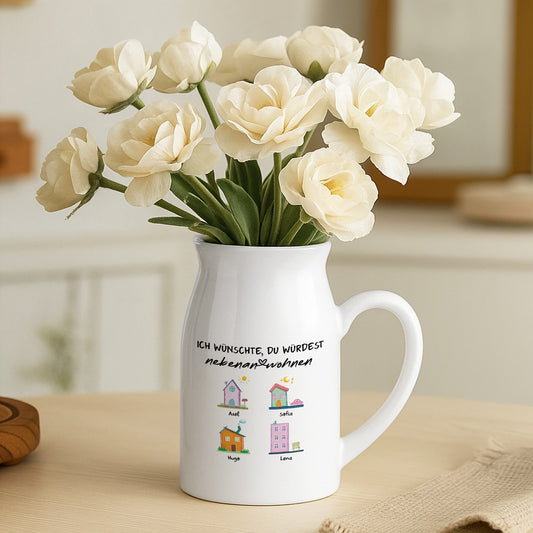 4142OGE2 ich wunschte du wurdest nebenan wohnen keramik vase personalisiert_ beste freundinnen 4142OKM3F