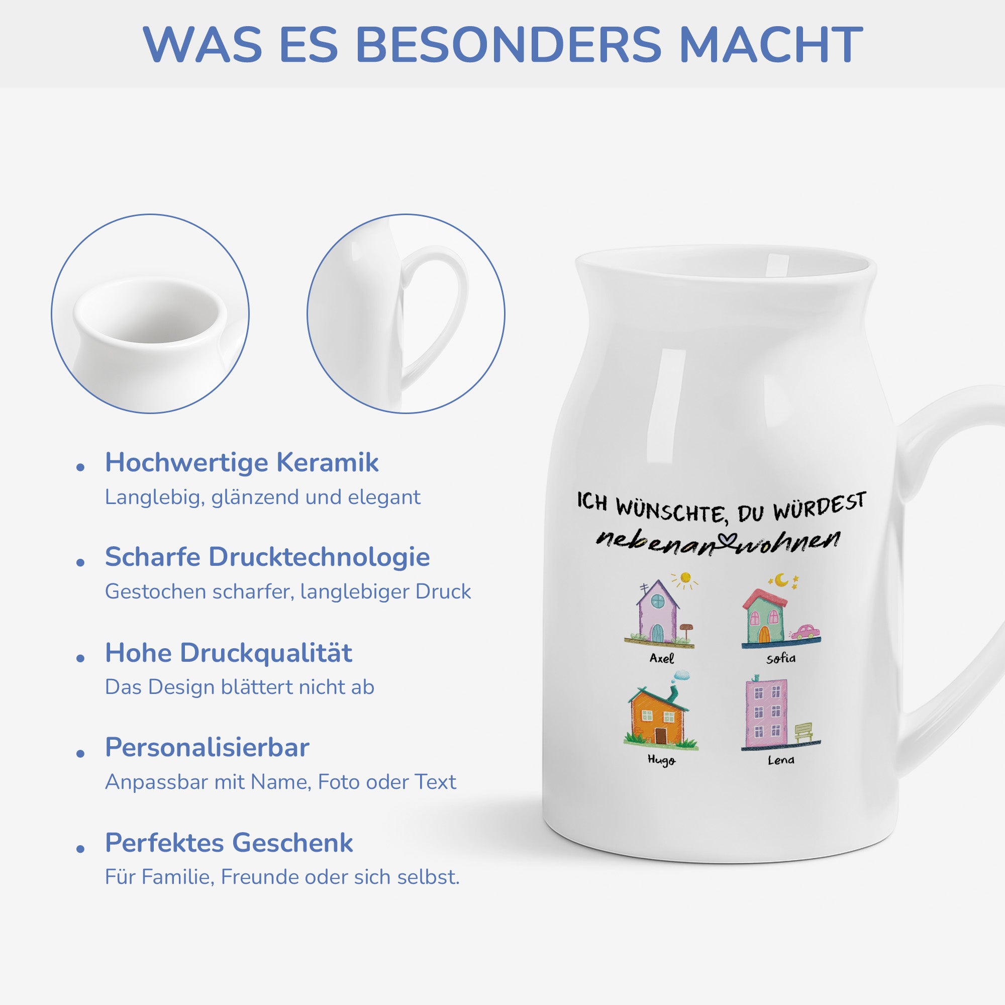 4142OGE4 ich wunschte du wurdest nebenan wohnen keramik vase personalisiert_ beste freundinnen 4142OKM3F