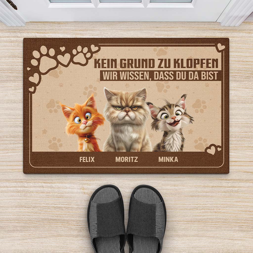 4153DGE2 kein grund zu klopfen wir wissen dass du da bist lustige fussmatte hunde personalisiert_ 4153D5T5C_fce30023 b4f8 448e 81b8 e342f3918698