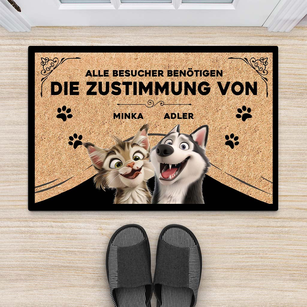 4199DGE2 gaste nur mit zustimmung der hunde fussmatte hund personalisieren_ 4199D_edd91be0 b22f 432a 8d2b 0bf46219ba2f