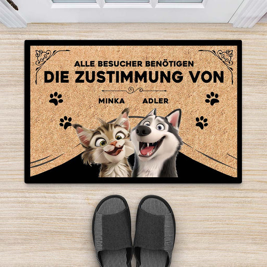 4199DGE2 gaste nur mit zustimmung der hunde fussmatte hund personalisieren_ 4199D_edd91be0 b22f 432a 8d2b 0bf46219ba2f