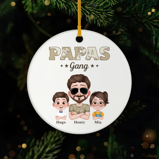 4231OGE1 papas gang armeemuster personalisierte keramik ornamente papa 4231O