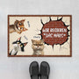 4264DGE1 wir regieren das haus katzen cartoon fussmatte personalisiert katze_ 4264DTT5D