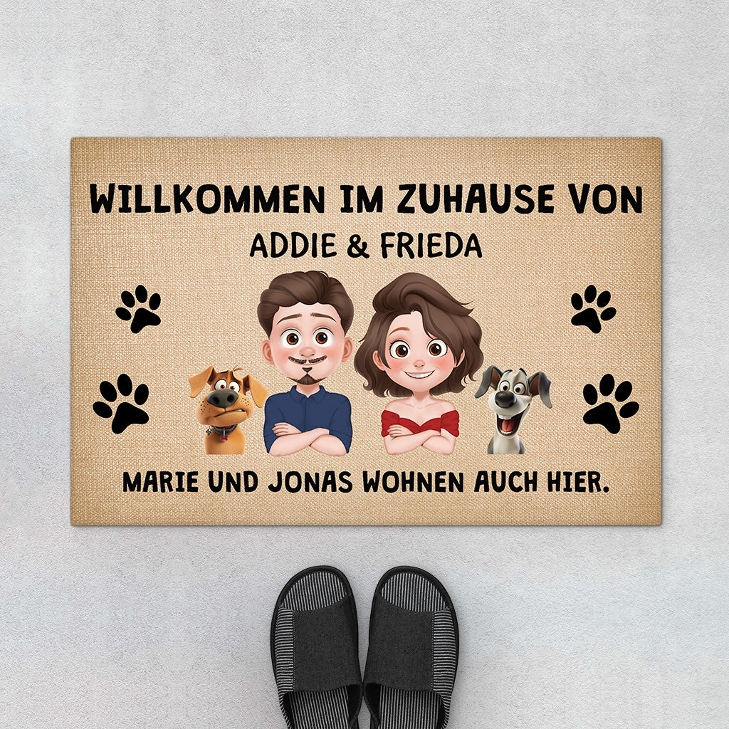 4275DGE1 willkommen bei personalisierte fussmatte hund_ 4275D8I0C