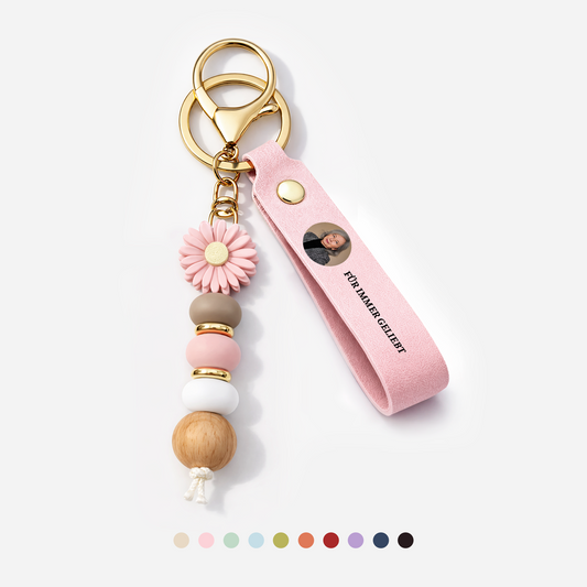 4308MGE1 fur immer geliebt fur immer vermisst uv druck daisy schlusselanhanger personalisiert perlen opaoma mit foto zur erinnerung 4308mjsf5a