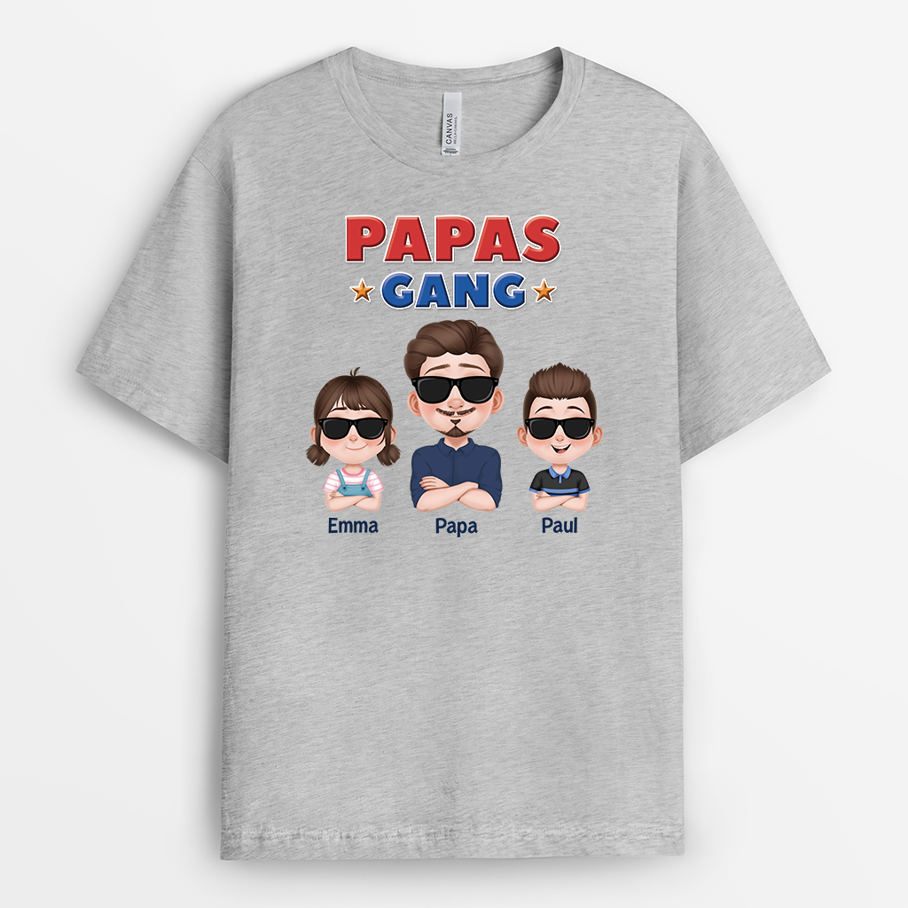 4341AGE1 papas gang kinder cartoon papa t shirt personalisiert 4341A9H0B