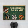 4344DGE1 ich regiere das haus cartoon lustige fussmatte hunde personalisiert_ 4344DTT5C