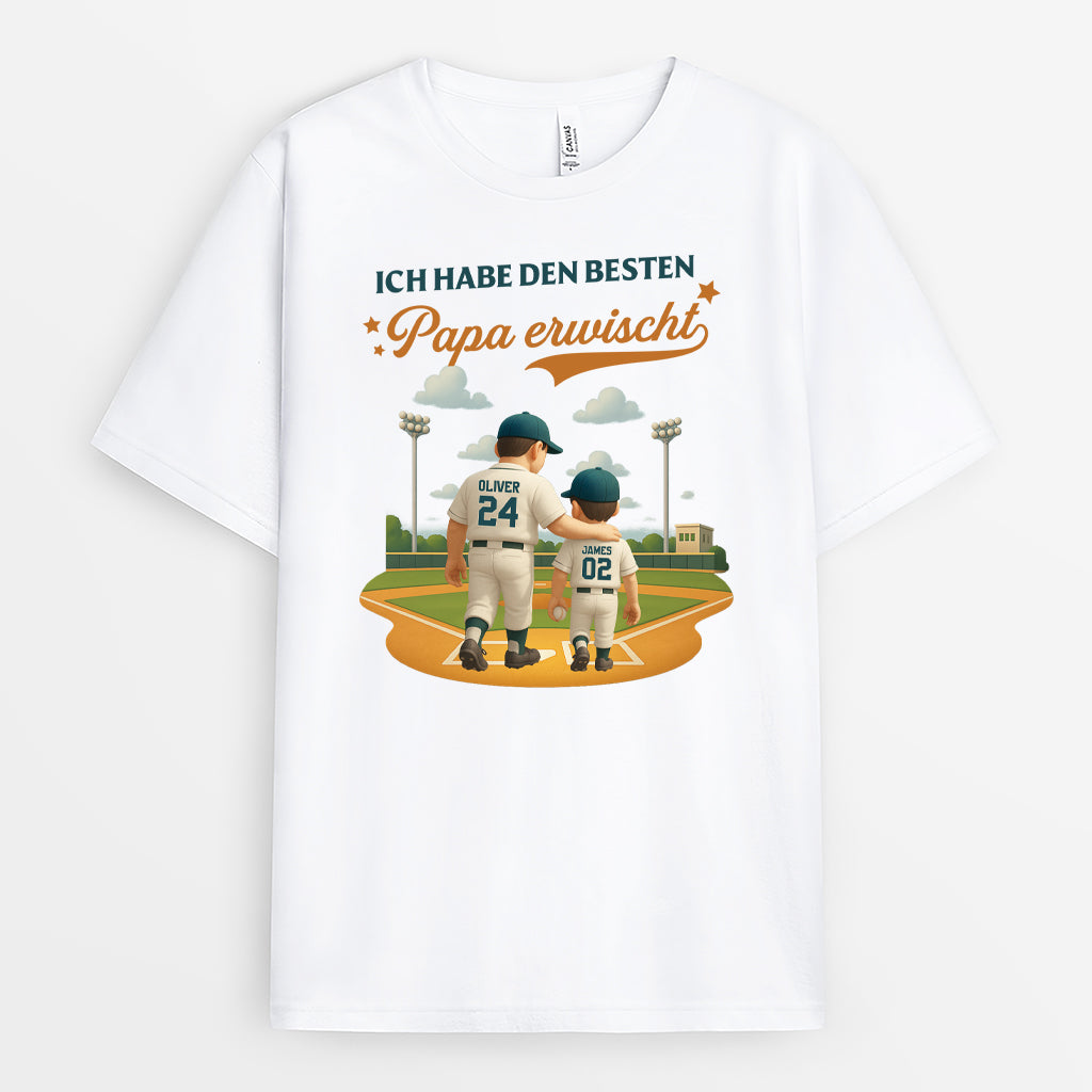 4370AGE1 ich habe den besten opa papa erwischt baseball personalisierte t shirts herren lustig 4370A5T3B